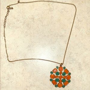 Coral and Jade Long Necklace